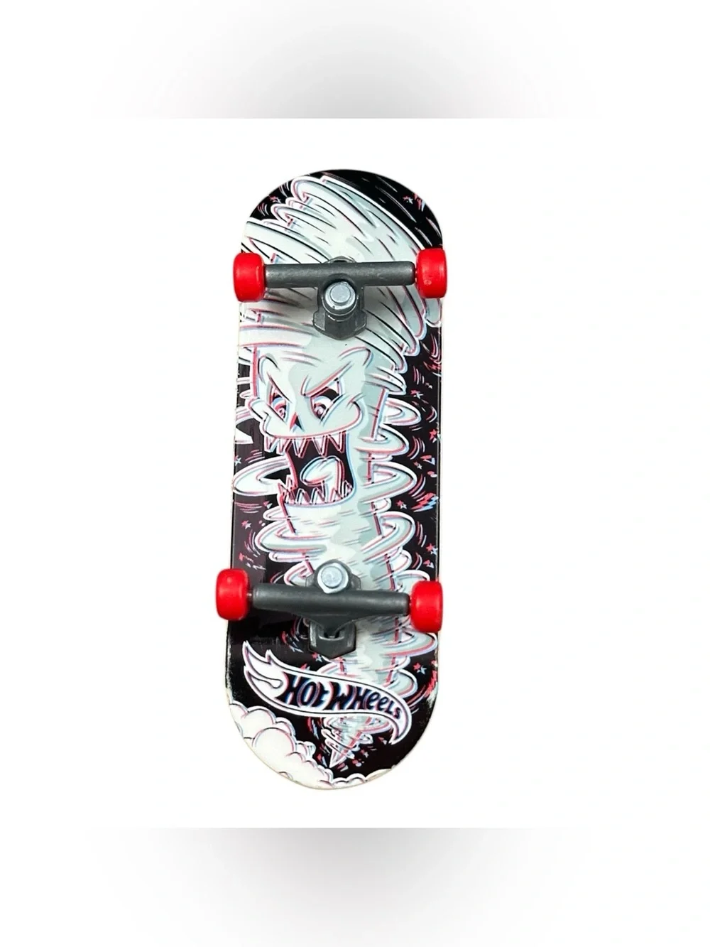 Hot Wheels Tornado Ghost Fingerboard Mini Skateboard Red Wheels Tech Deck Style